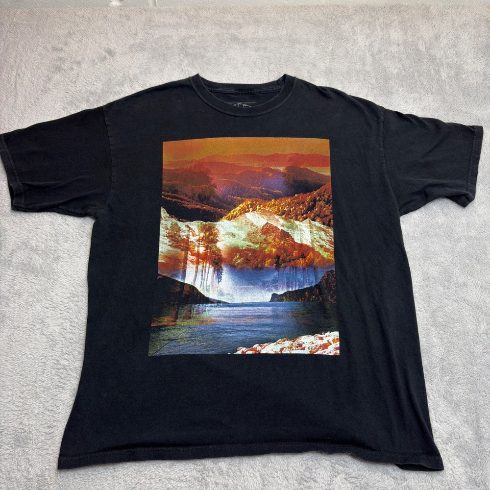 Empyre Surplus Co Graphic Tee Mens XL Black Mountain Landscape Nature Shirt
